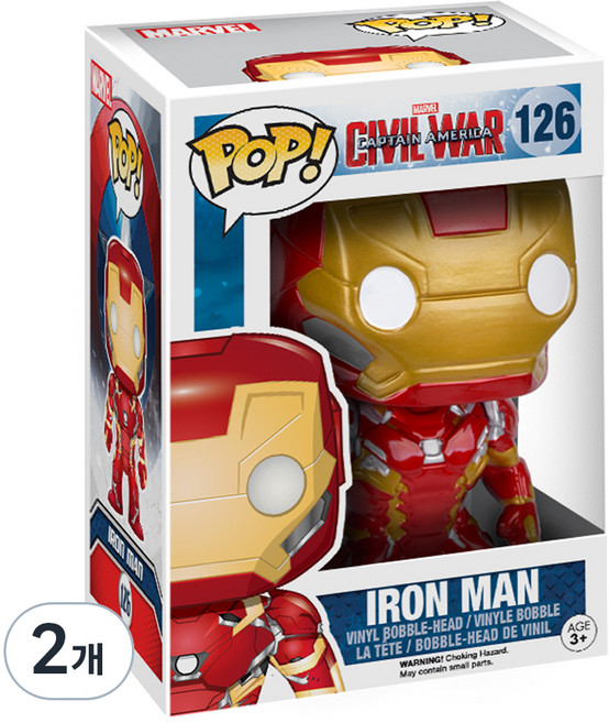 펀코 팝 마블 캡틴아메리카3 아이언맨 피규어, 2개
