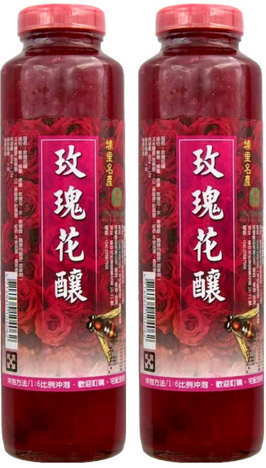 埔里鎮農會 玫瑰花釀, 800g, 2瓶