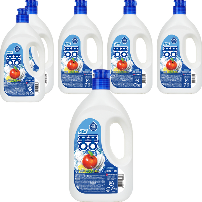 퐁퐁 뉴 주방세제, 980ml, 6개