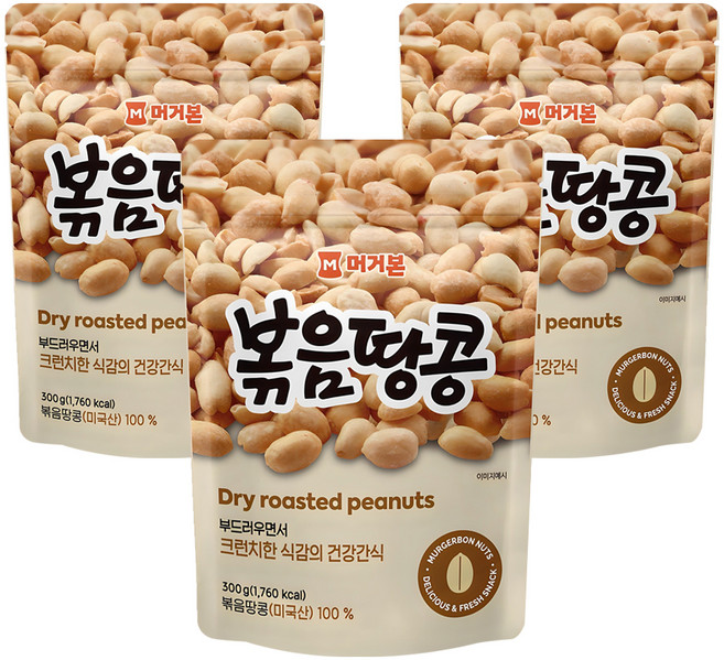 머거본 볶음땅콩, 300g, 3개