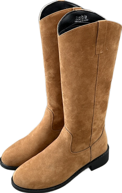 라블 통 큰 웨스턴 스타일 롱 부츠