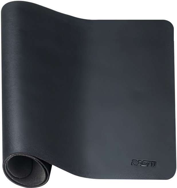 RASTO RMP1 北歐皮革加大款 萬用辦公桌面滑鼠墊 60 x 30 x 0.2cm, 黑色, 1個