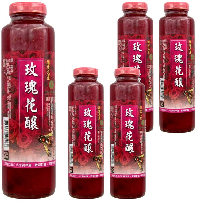 埔里鎮農會 玫瑰花釀, 800g, 5瓶