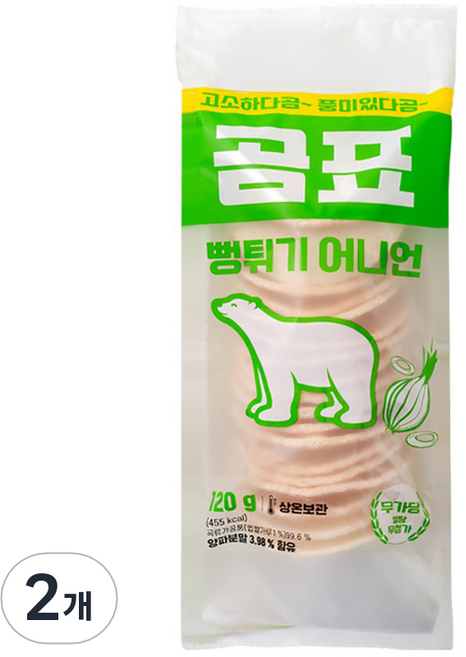 곰표 뻥튀기 어니언, 120g, 2개