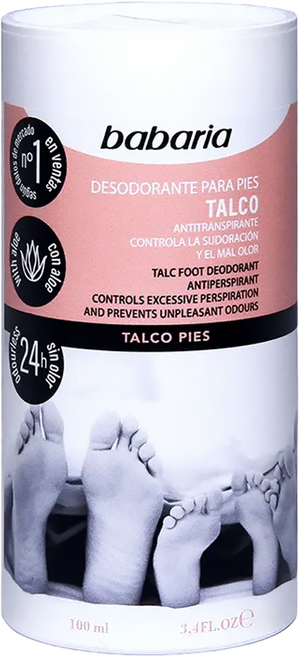 Babaria 草本花香爽足粉 控制汗水和難聞氣味, 100ml, 1瓶, 1瓶