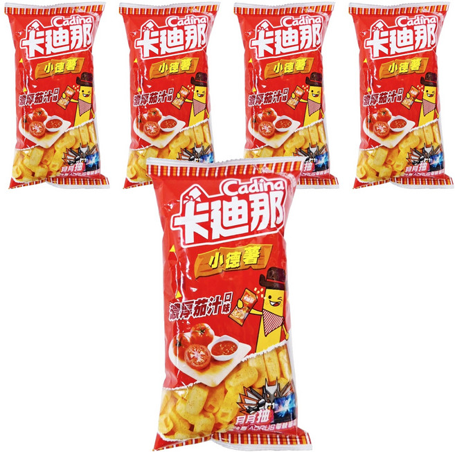 Cadina 卡迪那 小德薯 濃厚茄汁口味, 36g, 5包