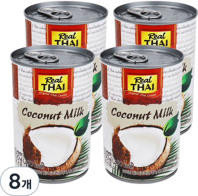 리얼타이 코코넛밀크, 400ml, 8개