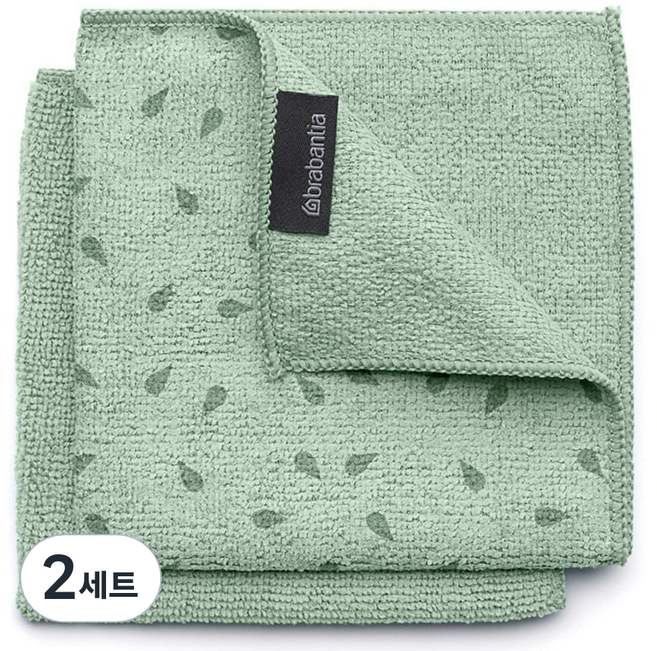 브라반티아 마이크로화이버 행주 2종 세트 제이드그린, 2세트