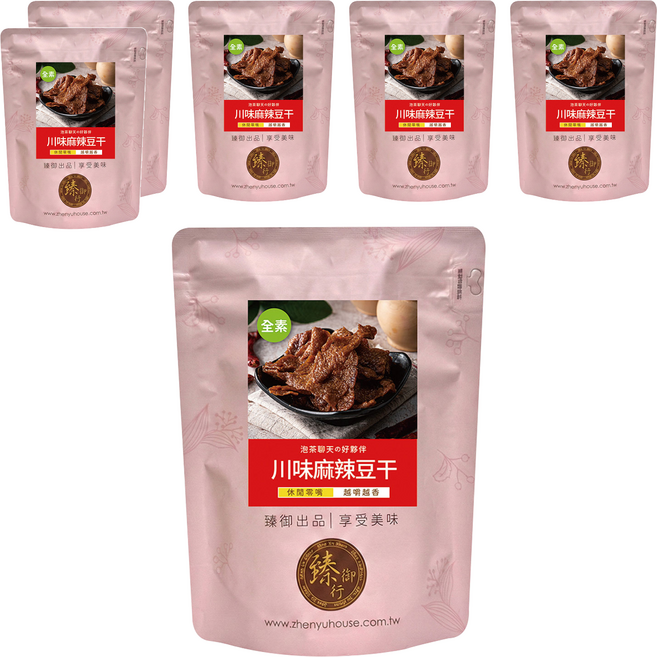 臻御行 川味麻辣豆干 純素, 6個, 300g