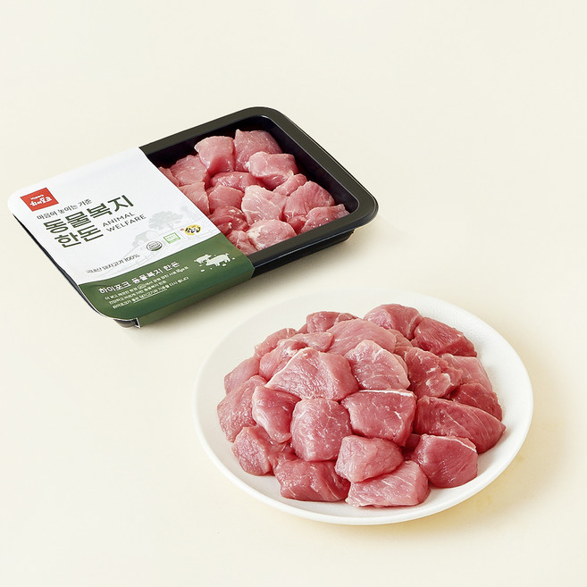 하이포크 동물복지 인증 한돈 뒷다리 찌개용 (냉장), 1개, 500g