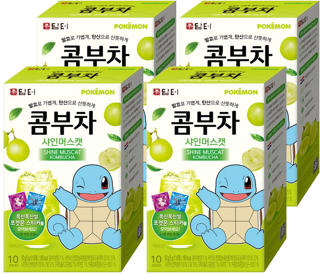 담터 포켓몬 콤부차 샤인머스캣, 5g, 10개입, 4개