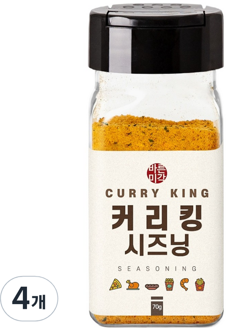 바른미각 커리킹 시즈닝, 4개, 70g