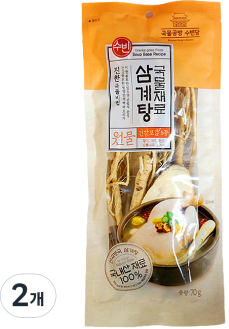 조은약초 삼계탕재료, 70g, 2개
