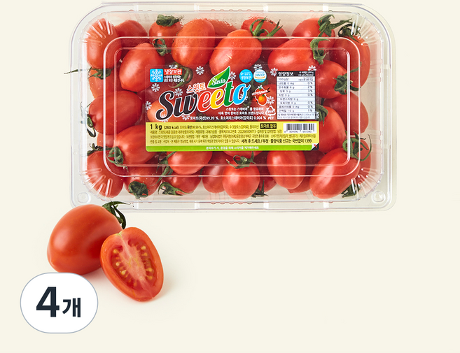 스윗토 스테비아 대추방울토마토, 1kg, 4개