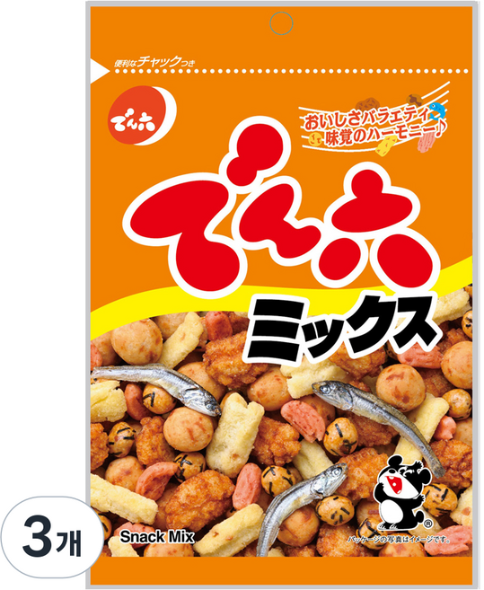 덴로쿠 믹스 스낵, 65g, 3개