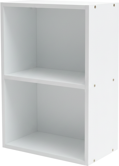 4MERIT 簡約書櫃, 2層, 白色