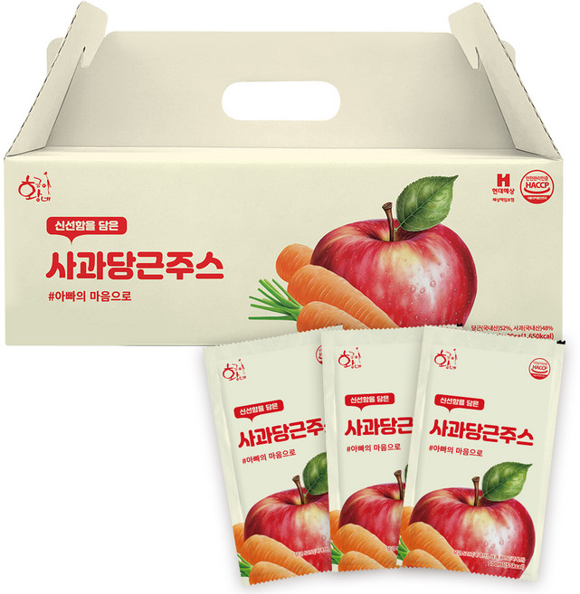 황금이네 사과 당근주스, 100ml, 30개