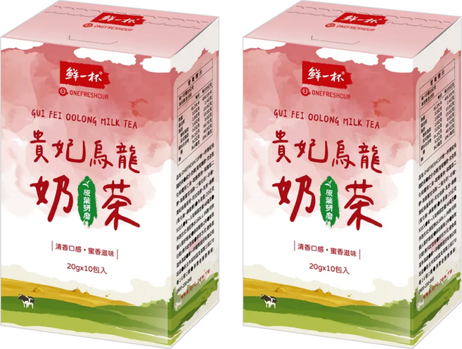 鮮一杯 貴妃烏龍奶茶, 10包, 20g, 2盒