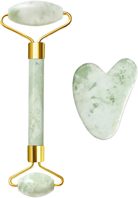 Yeer 葉兒家 玉石滾輪按摩 臉部按摩, 白甲玉, 1組