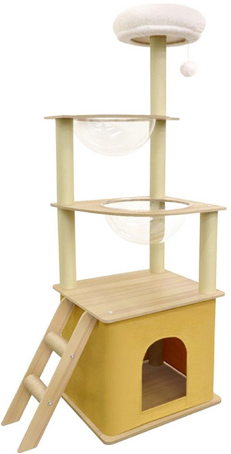 貓本屋 雙太空艙帳篷貓屋貓跳台 簡約款, 簡約, 1個