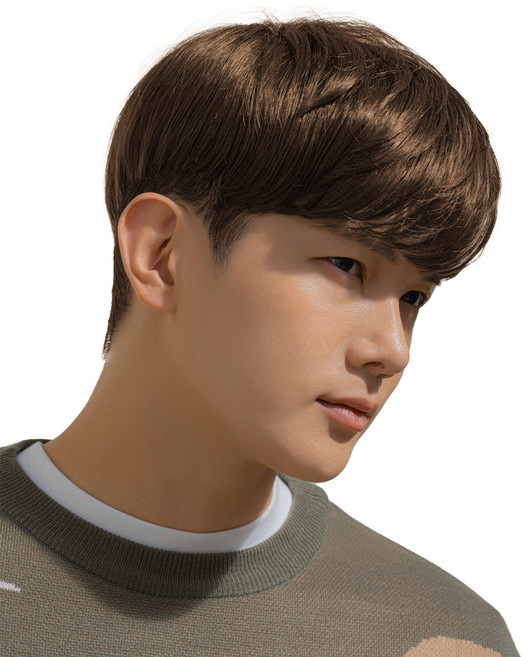 가발나라 남성 투블럭 베이직 스타일 부분가발, 허쉬브라운, 1개