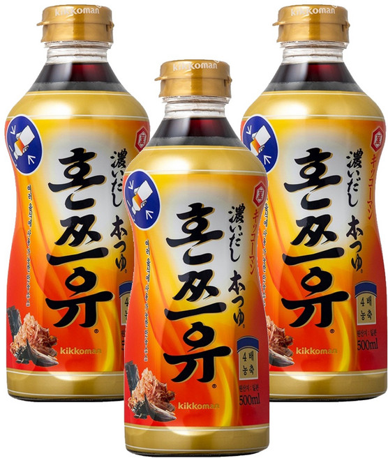 기꼬만 코이다시 혼쯔유소스, 500ml, 3개