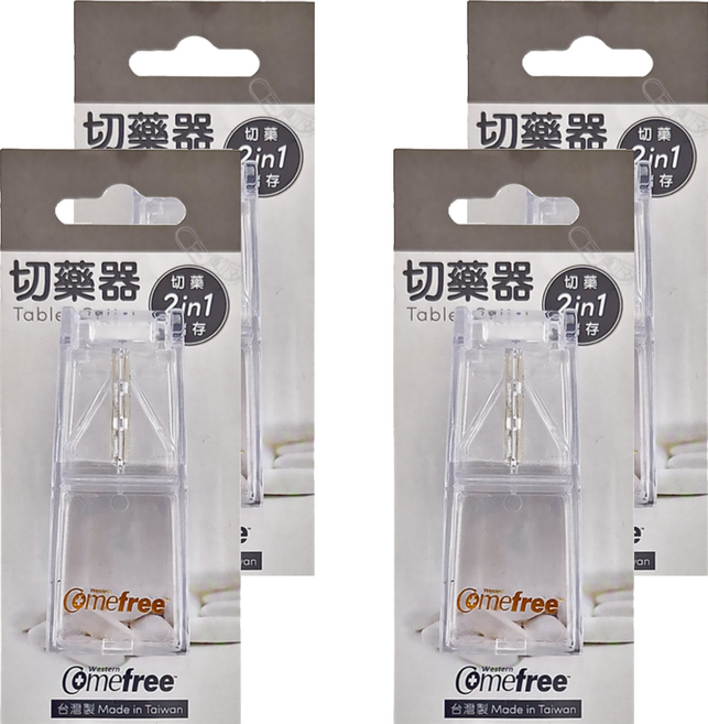 Comefree 切藥器 透明, 4個