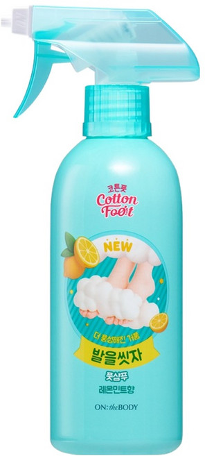 온더바디 발을씻자 코튼 풋샴푸 레몬민트향, 1개입, 1개, 385ml
