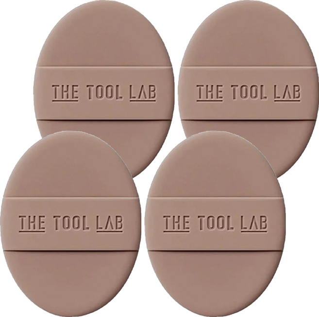 THE TOOL LAB 長效彈力水潤粉撲 標準款, 摩卡, 4個