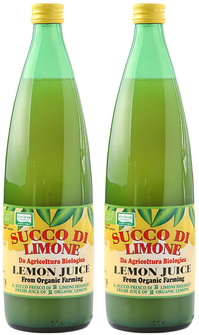 유로푸드 유기농 레몬 쥬스, 1L, 2개