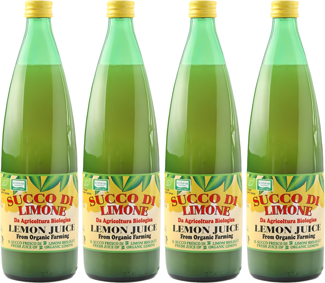 유로푸드 유기농 레몬주스, 1L, 4개
