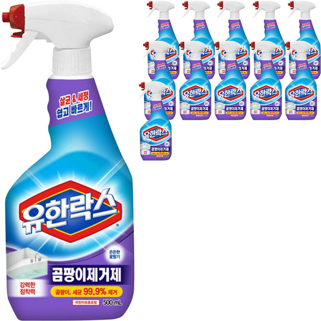 유한락스 곰팡이제거제, 500ml, 12개