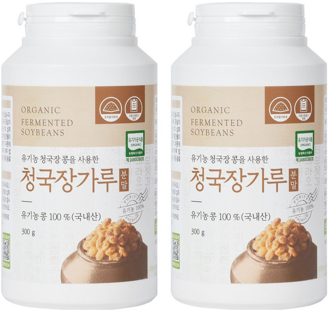 유기농마루 정품 청국장가루, 300g, 2개