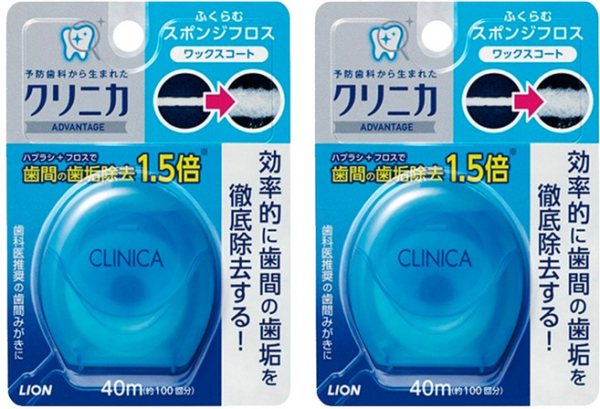 LION 獅王 固齒佳 馬卡龍牙線 顏色隨機, 40m, 2個, 1入