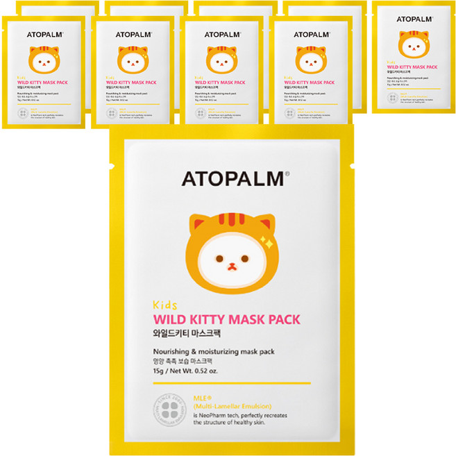 아토팜 와일드 키티 마스크팩 15g, 1개입, 10개