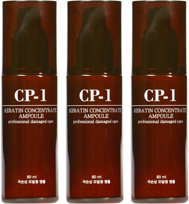 씨피원 케라틴 극손상 모발용 헤어앰플, 80ml, 3개