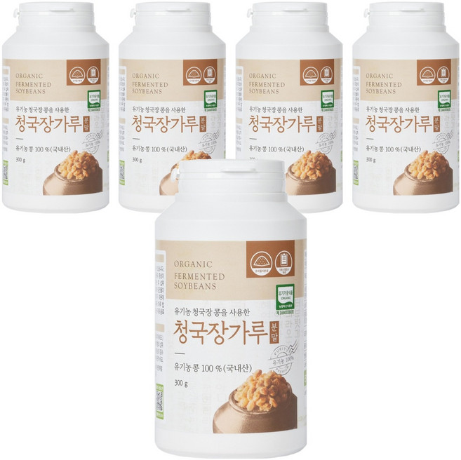 유기농마루 정품 청국장가루, 300g, 5개