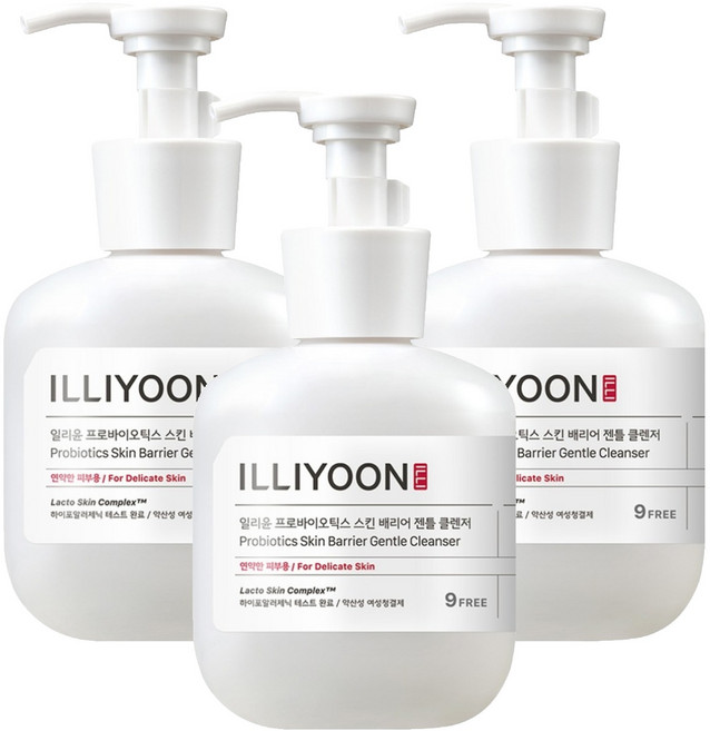 일리윤 프로바이오틱스 스킨 배리어 젠틀클렌저 여성청결제, 300ml, 3개