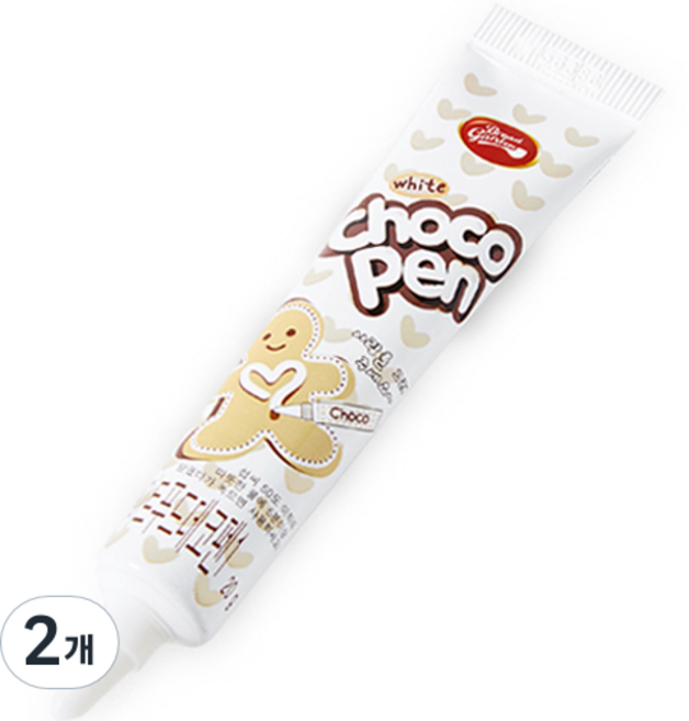 브레드가든 초코펜 화이트 푸드 데코펜, 20g, 2개