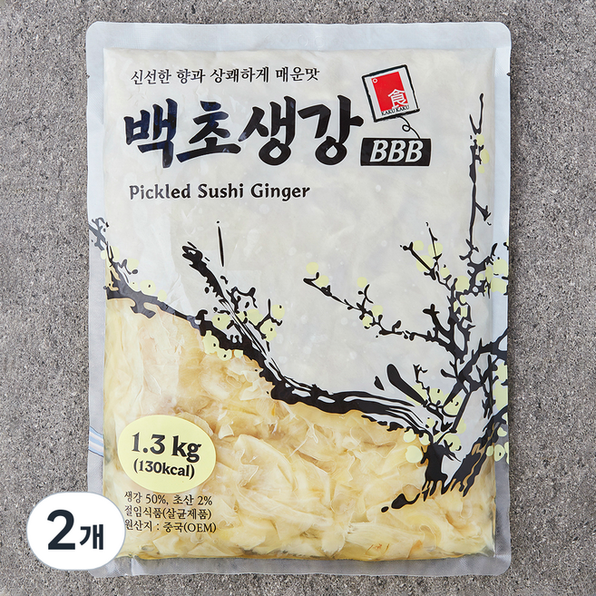 카쿠카쿠 백초생강 BBB, 2개, 1.3kg