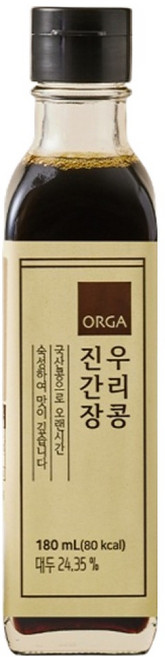 올가홀푸드 우리콩 진간장, 180ml, 1개