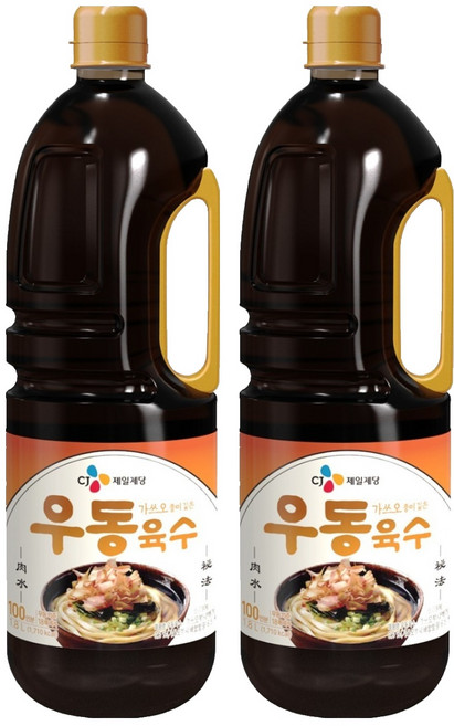 CJ제일제당 우동육수, 2개, 1.8L