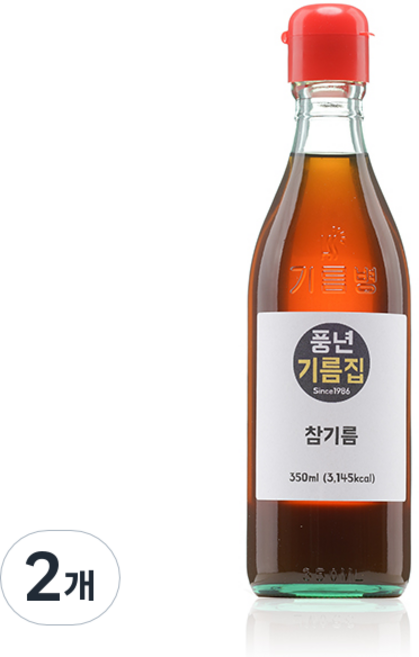 풍년기름집 참기름, 350ml, 2개