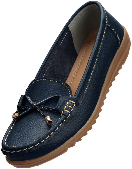 유세븐 효도화 여성용 가죽 컴포트 로퍼 DM1006