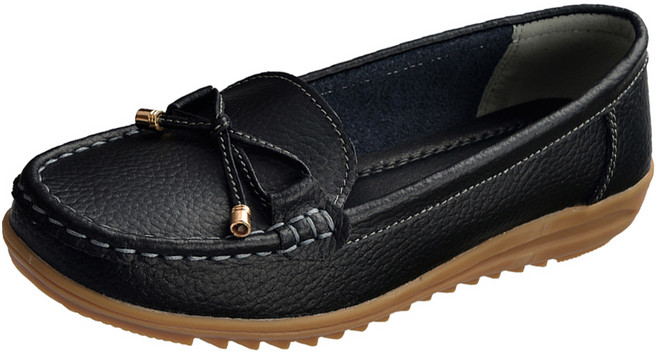 유세븐 효도화 여성용 가죽 컴포트 로퍼 DM1006