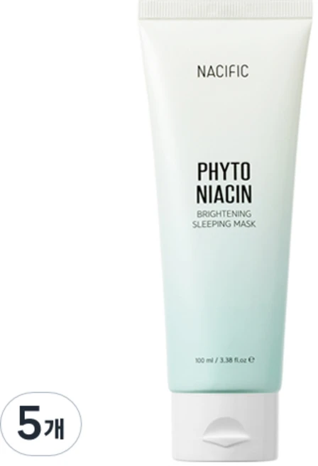 네시픽 피토 나이아신 브라이트닝 슬리핑 마스크, 100ml, 5개 - 쿠팡