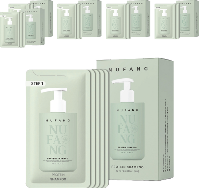 수아담누팡 저자극 고보습 고영양 프로틴 휴대용 샴푸 5p, 6개, 50ml