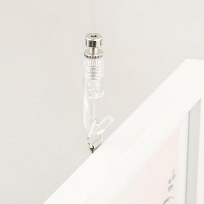 철물백화점 원터치 스타 기본형 액자걸이, 투명, 4개