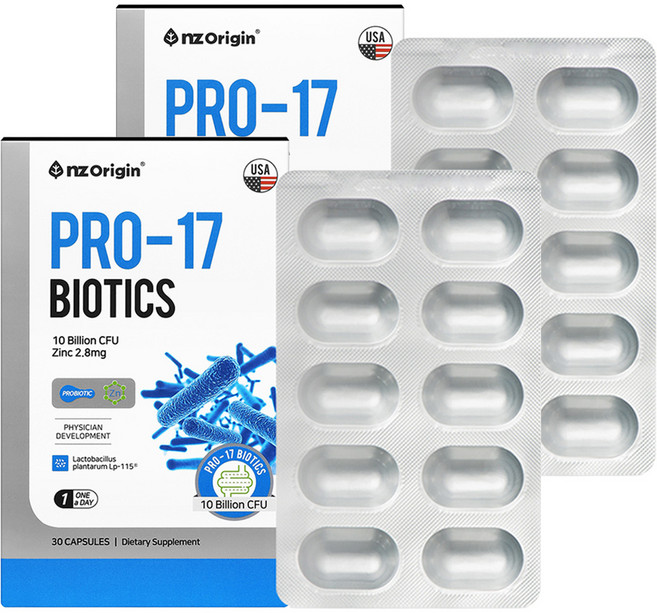 엔젯오리진 프로 17 바이오틱스 15g, 2개, 30정