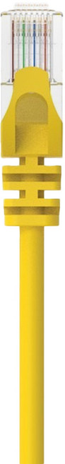 POLYWELL 寶利威爾 CAT6 高速網路線 RJ45福祿克認證 PW15-W58-D003, 黃色, 1條, 0.3m